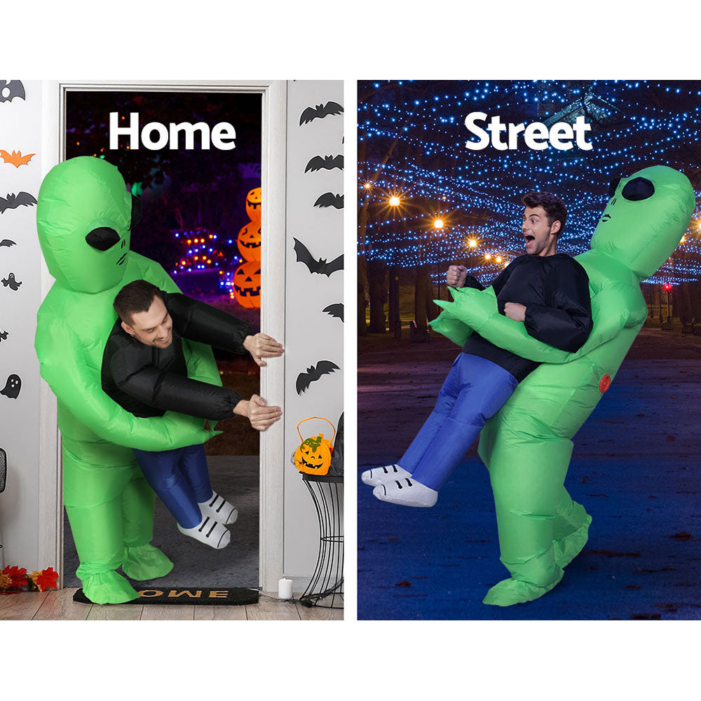 Inflatable Green Alien Costume Adult Unisex Halloween Cosplay