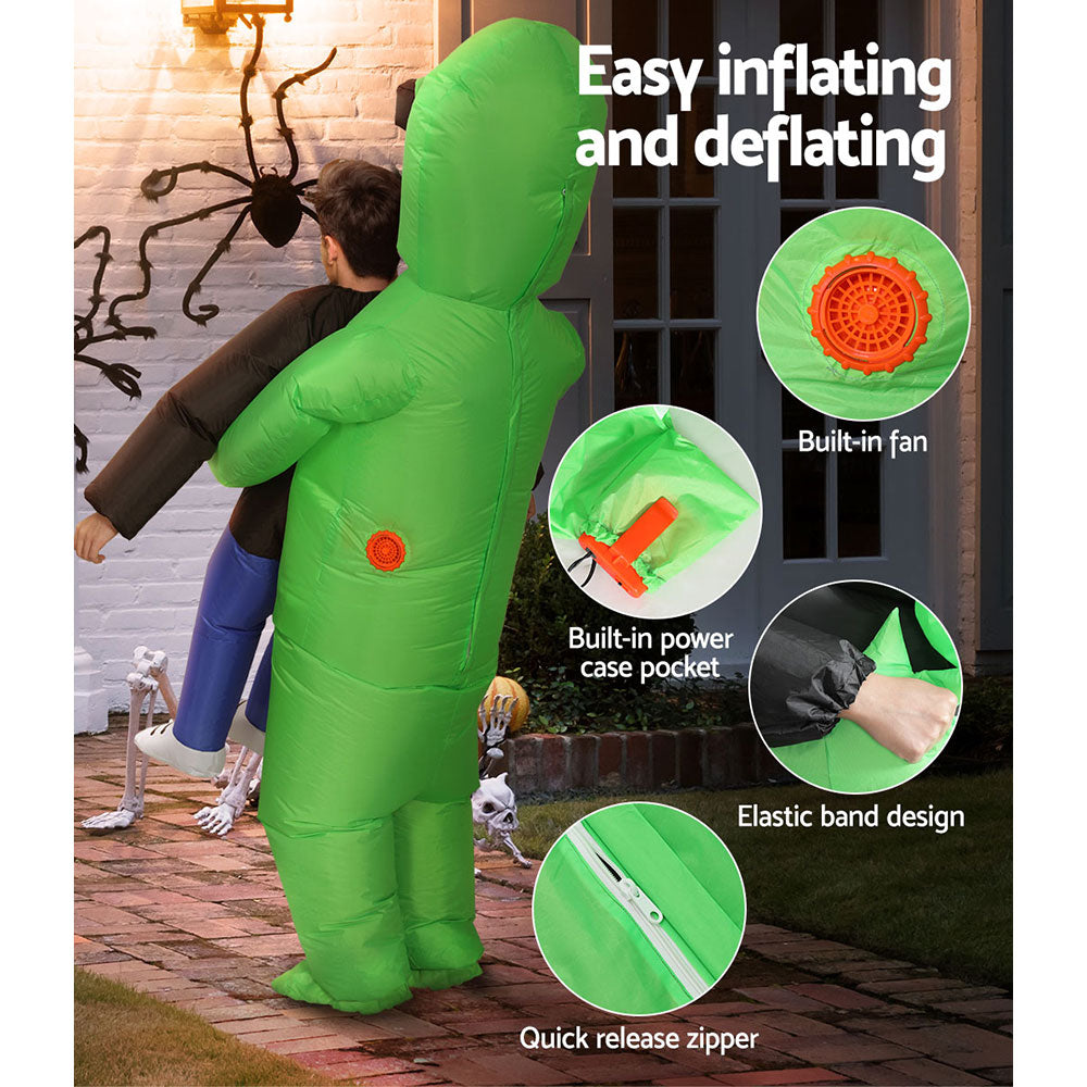 Inflatable Green Alien Costume Adult Unisex Halloween Cosplay