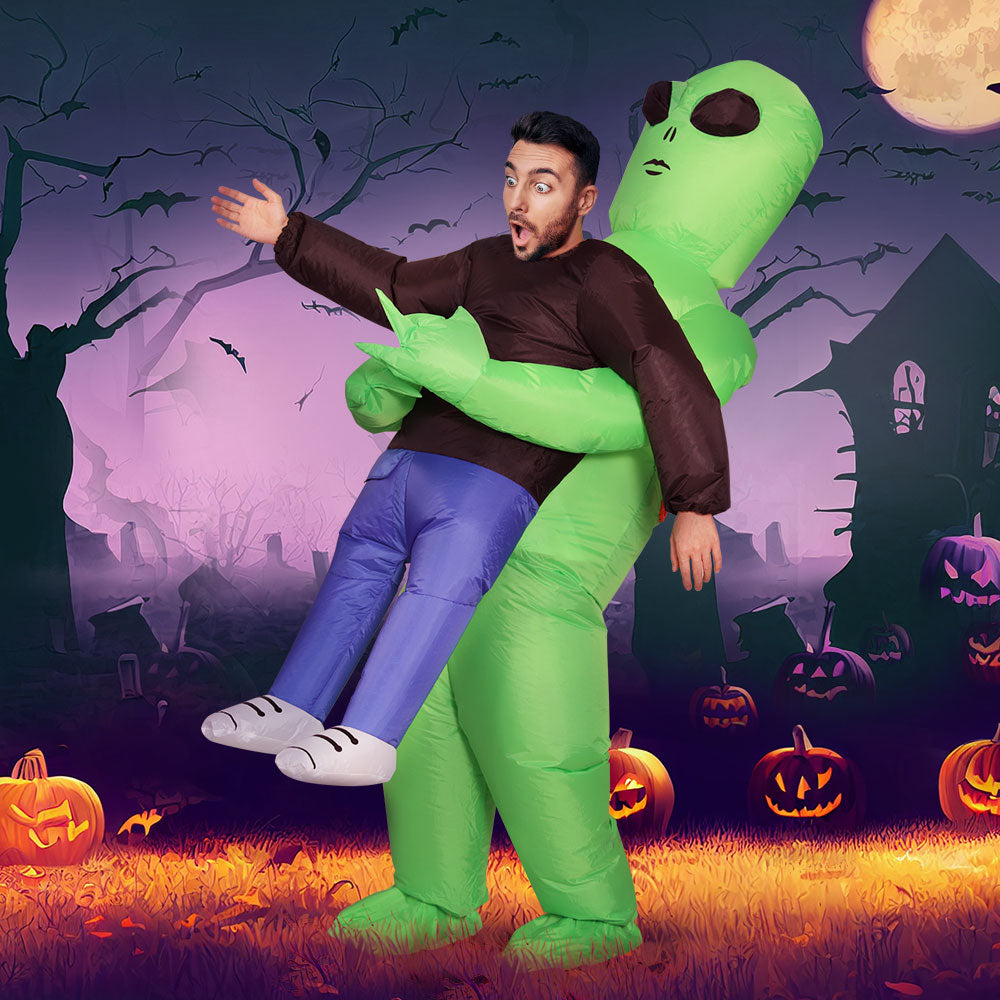 Inflatable Green Alien Costume Adult Unisex Halloween Cosplay