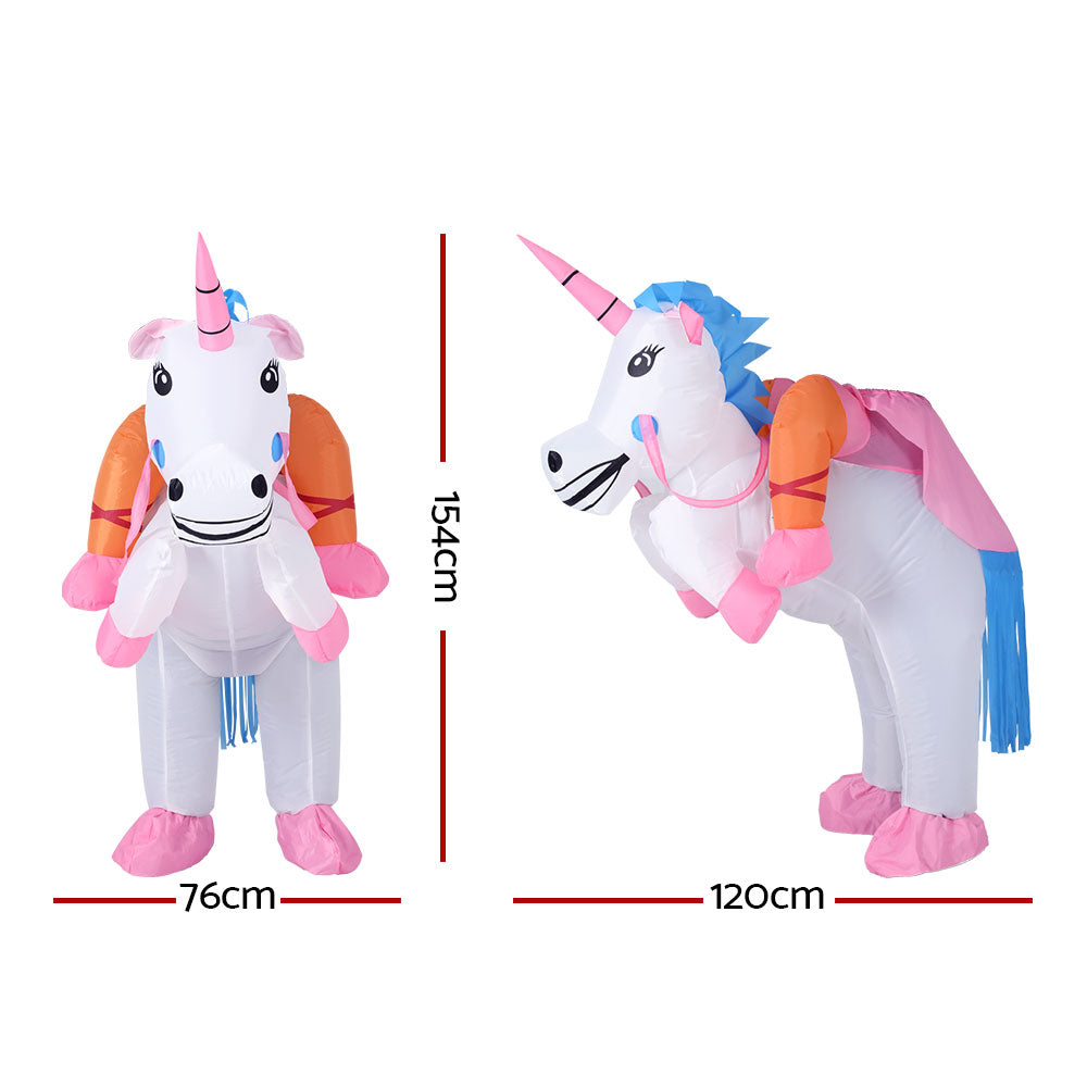 Unicorn Inflatable Costume Adult Fancy Dress White