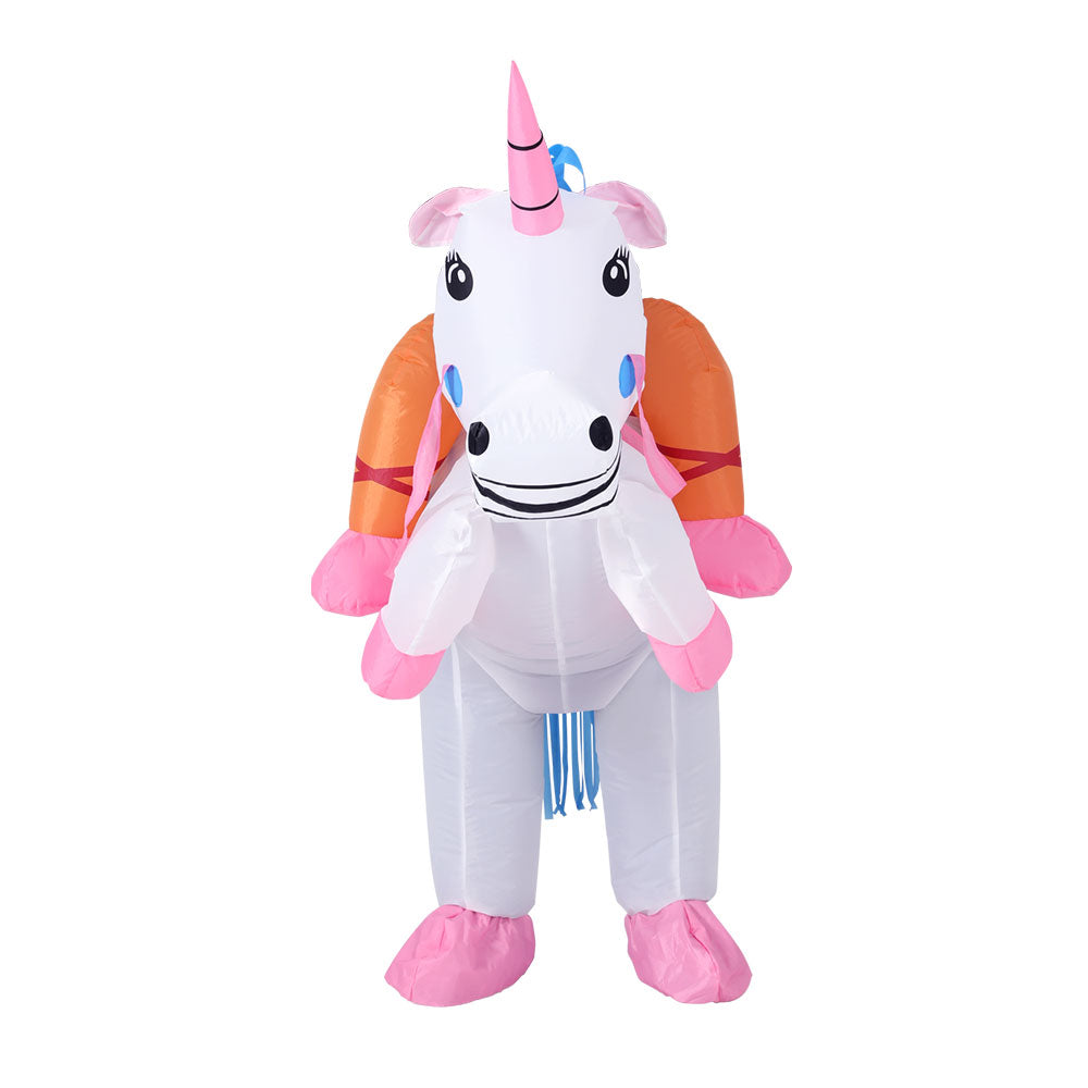 Unicorn Inflatable Costume Adult Fancy Dress White