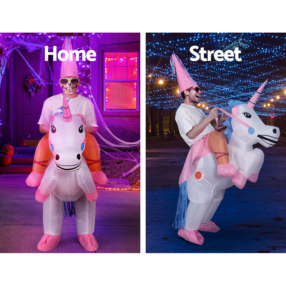Unicorn Inflatable Costume Adult Fancy Dress White