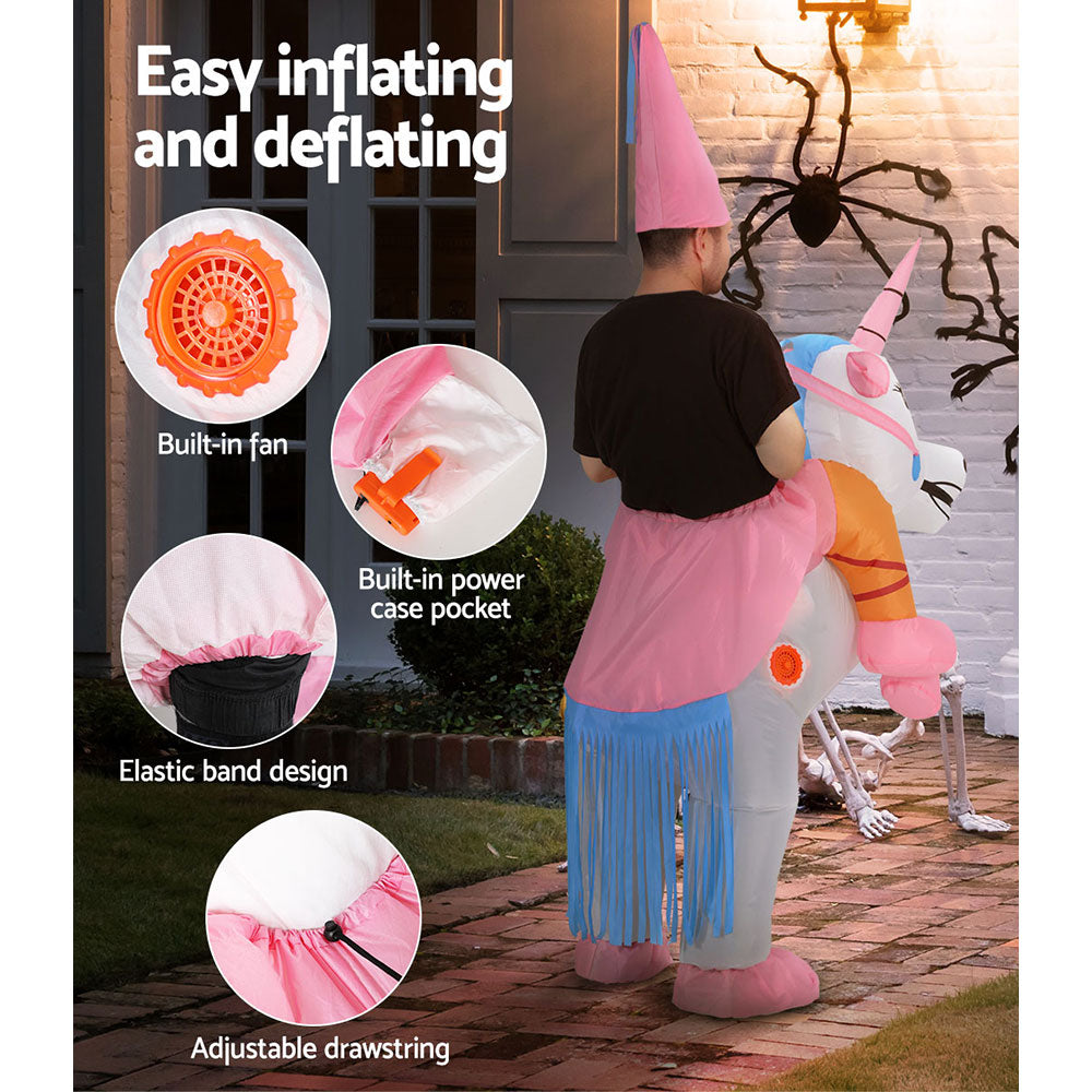 Unicorn Inflatable Costume Adult Fancy Dress White