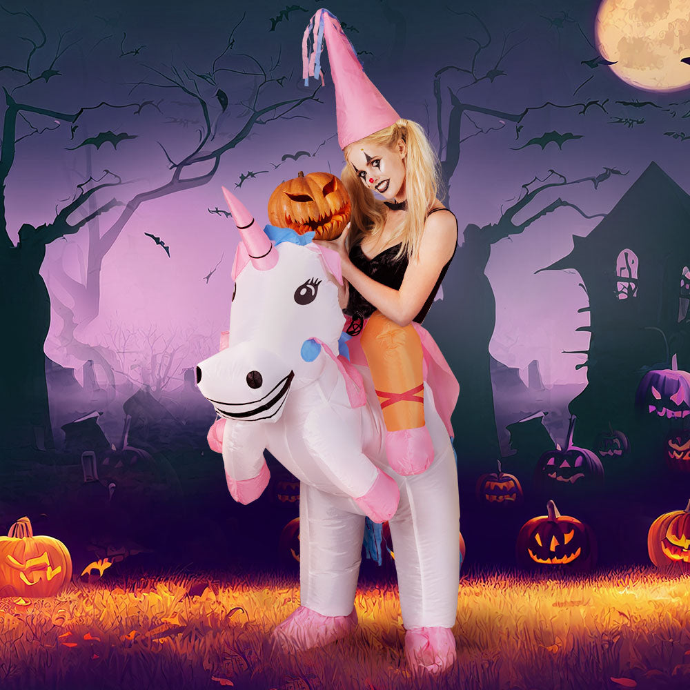 Unicorn Inflatable Costume Adult Fancy Dress White