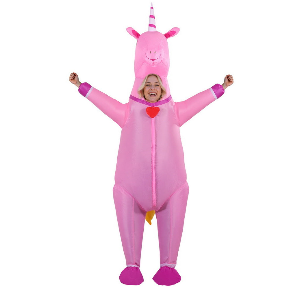 Unicorn Inflatable Costume 2.2m Adult Pink Fancy Dress Halloween