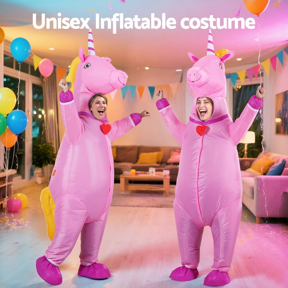 Unicorn Inflatable Costume 2.2m Adult Pink Fancy Dress Halloween