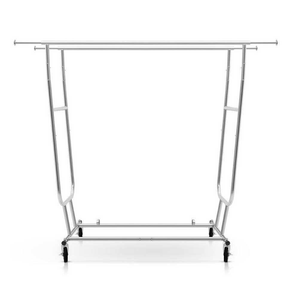 Artiss Double Rail Adjustable Clothes Rack Airer Silver