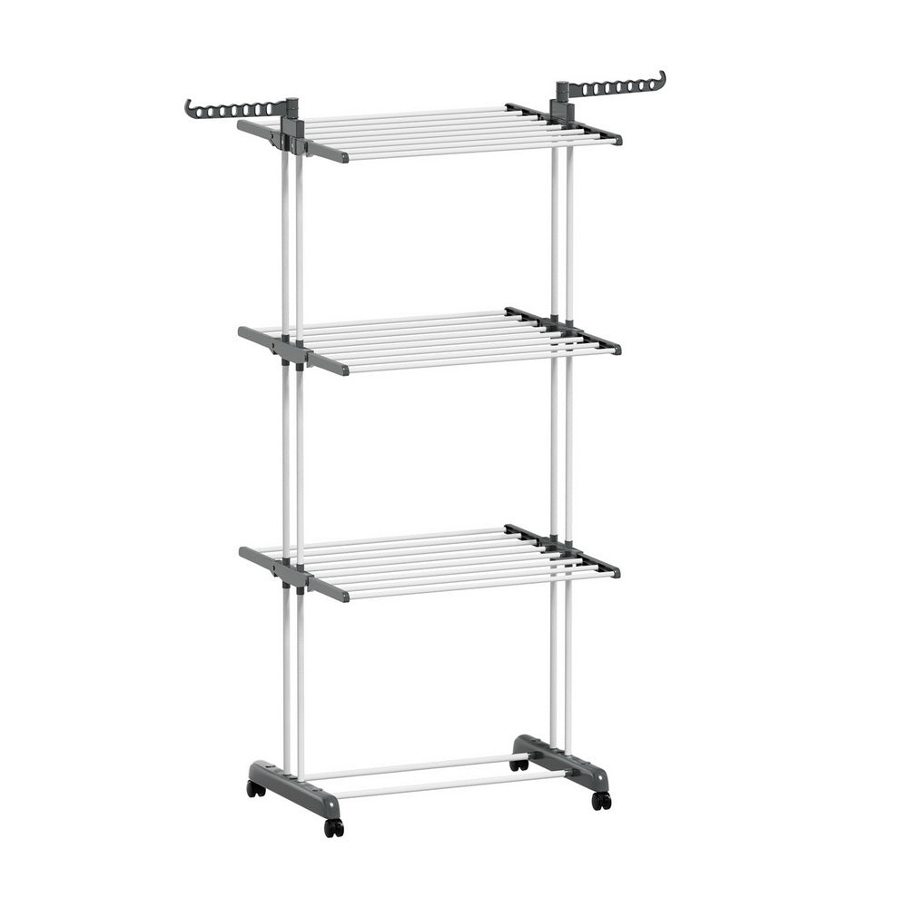 Artiss 173cm Foldable Clothes Airer Drying Rack Grey/White