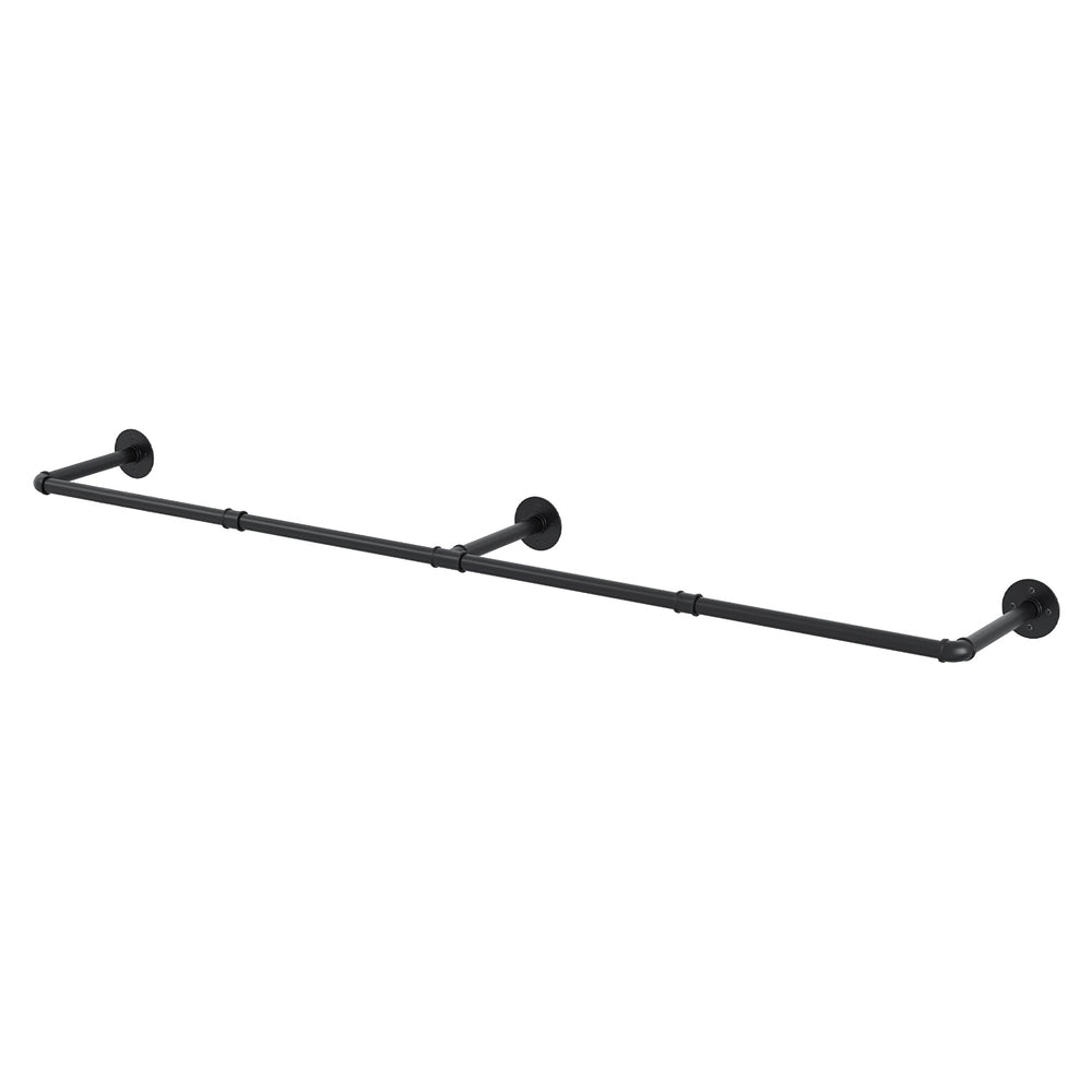 Artiss Wall-Mounted Clothes Rack Airer Metal Black