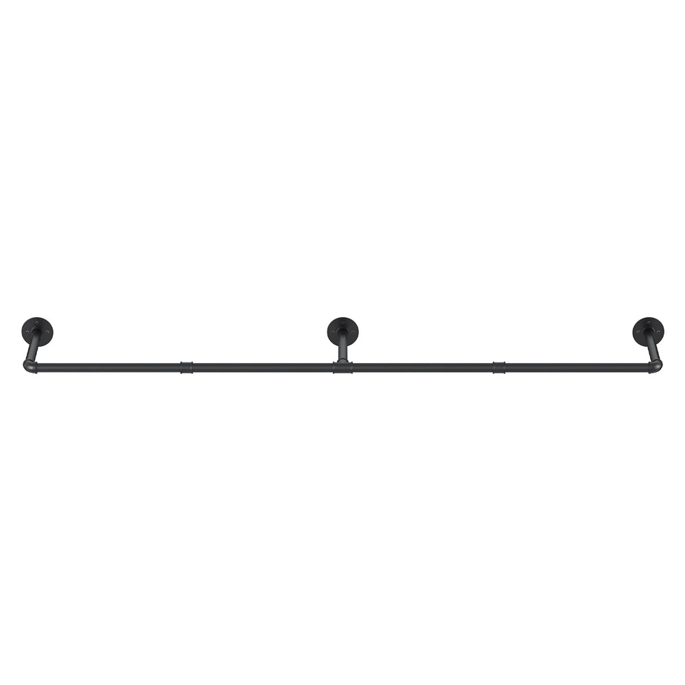 Artiss Wall-Mounted Clothes Rack Airer Metal Black
