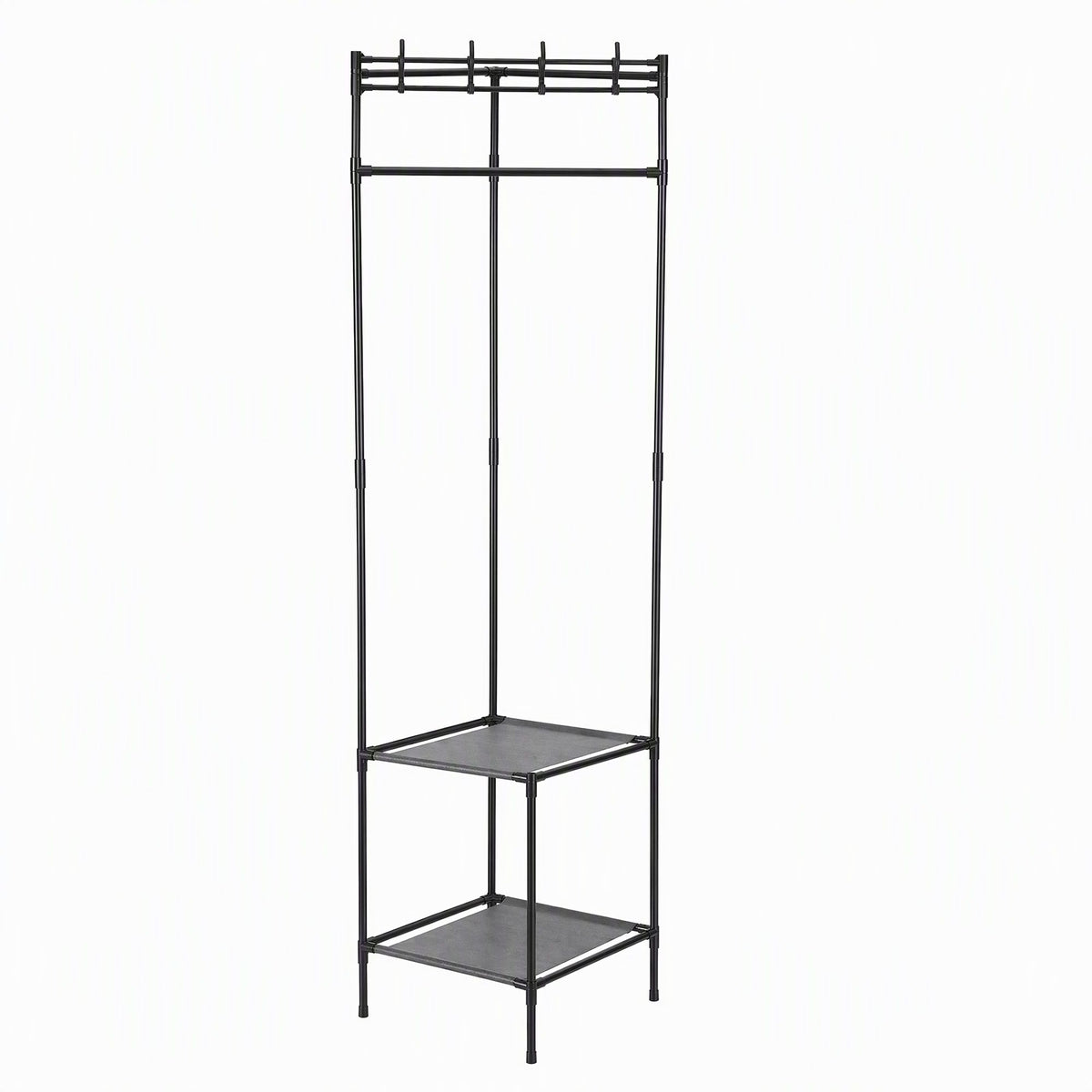Artiss Corner Coat Rack 181cm Freestanding Garment Organiser Black