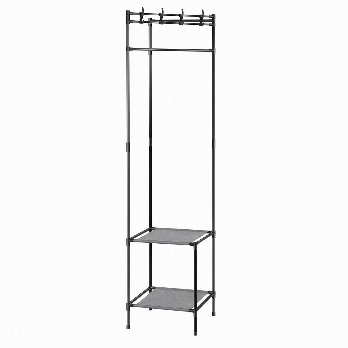 Artiss Corner Coat Rack 181cm Freestanding Garment Organiser Black