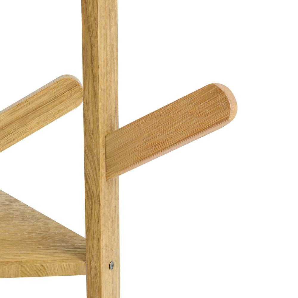 Artiss Bamboo Coat Stand 9 Hooks Airer Rack Pine