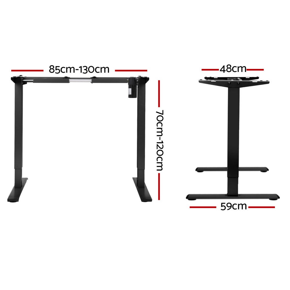 Artiss Electric Desk Frame Height Adjustable 70KG Load Black