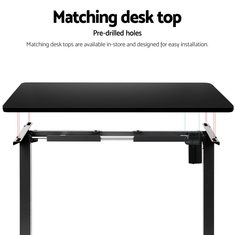 Artiss Electric Desk Frame Height Adjustable 70KG Load Black