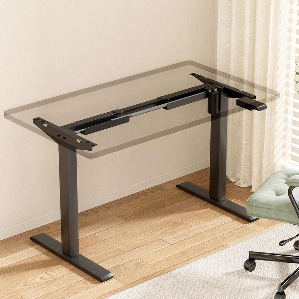 Artiss Electric Desk Frame Height Adjustable 70KG Load Black