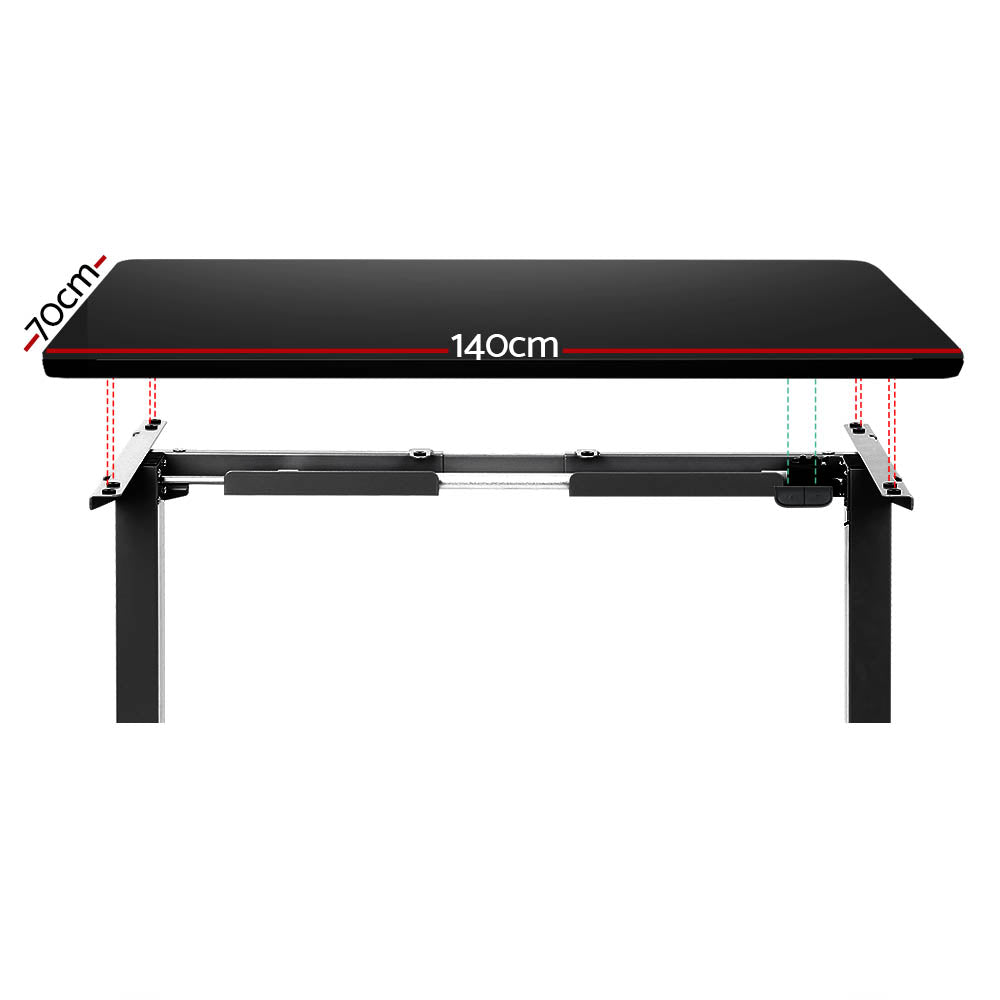 Artiss 140CM Motorised Standing Desk Black