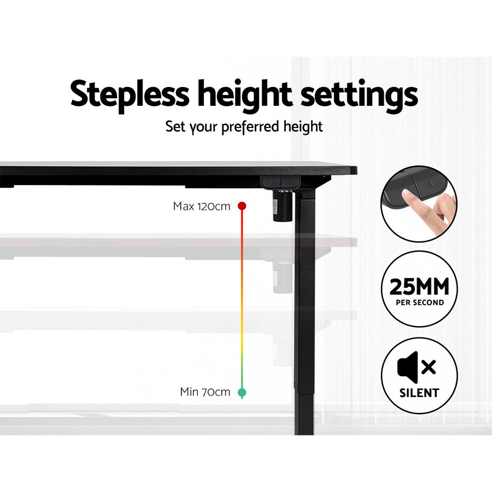 Artiss 140CM Motorised Standing Desk Black