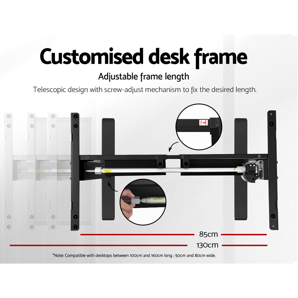 Artiss 140CM Motorised Standing Desk Black