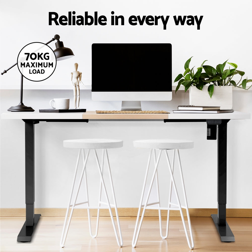 Artiss 140cm Motorised Standing Desk Dual-Motor Adjustable Black Frame