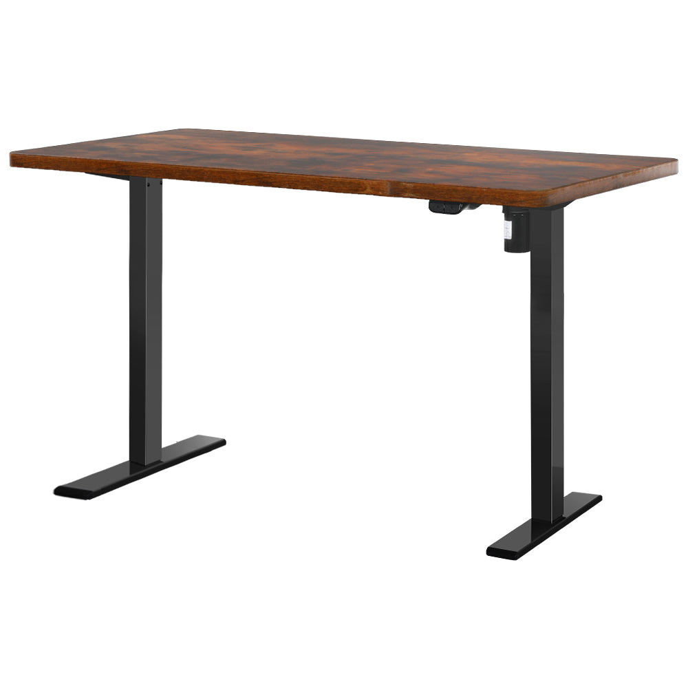 Artiss 120CM Motorised Standing Desk Rustic Brown