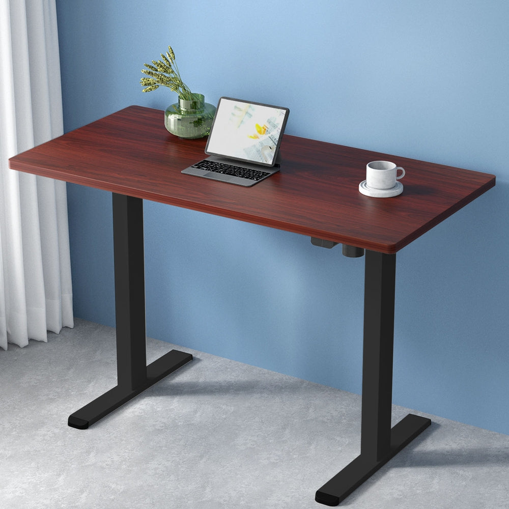 Artiss 140CM Motorised Standing Desk Walnut