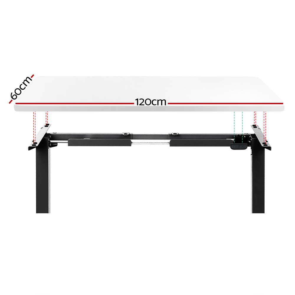 Artiss 120CM Motorised Standing Desk White