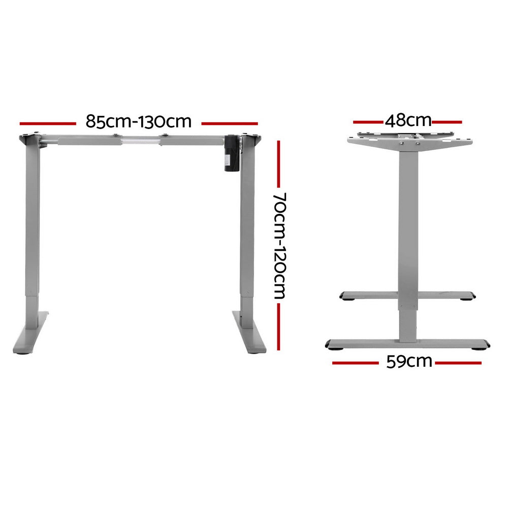 Artiss Electric Desk Frame Height Adjustable 70KG Load Grey