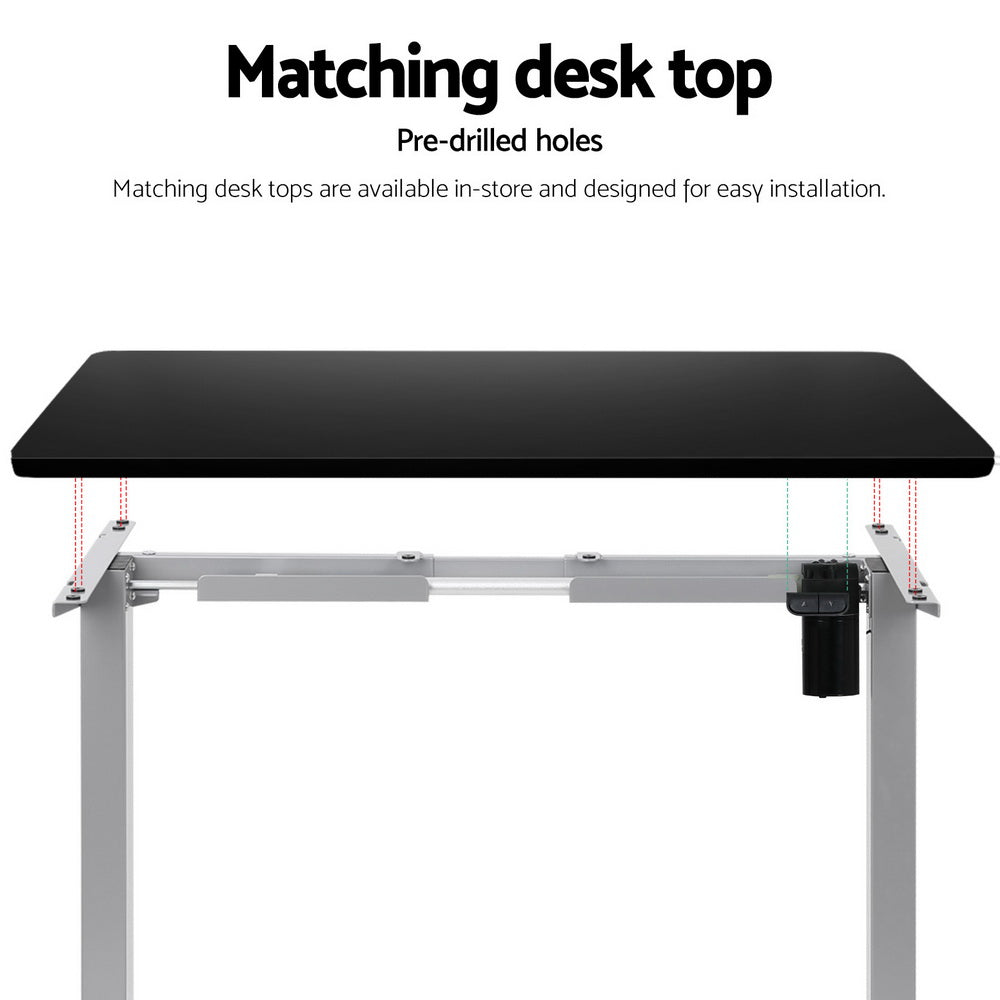 Artiss Electric Desk Frame Height Adjustable 70KG Load Grey