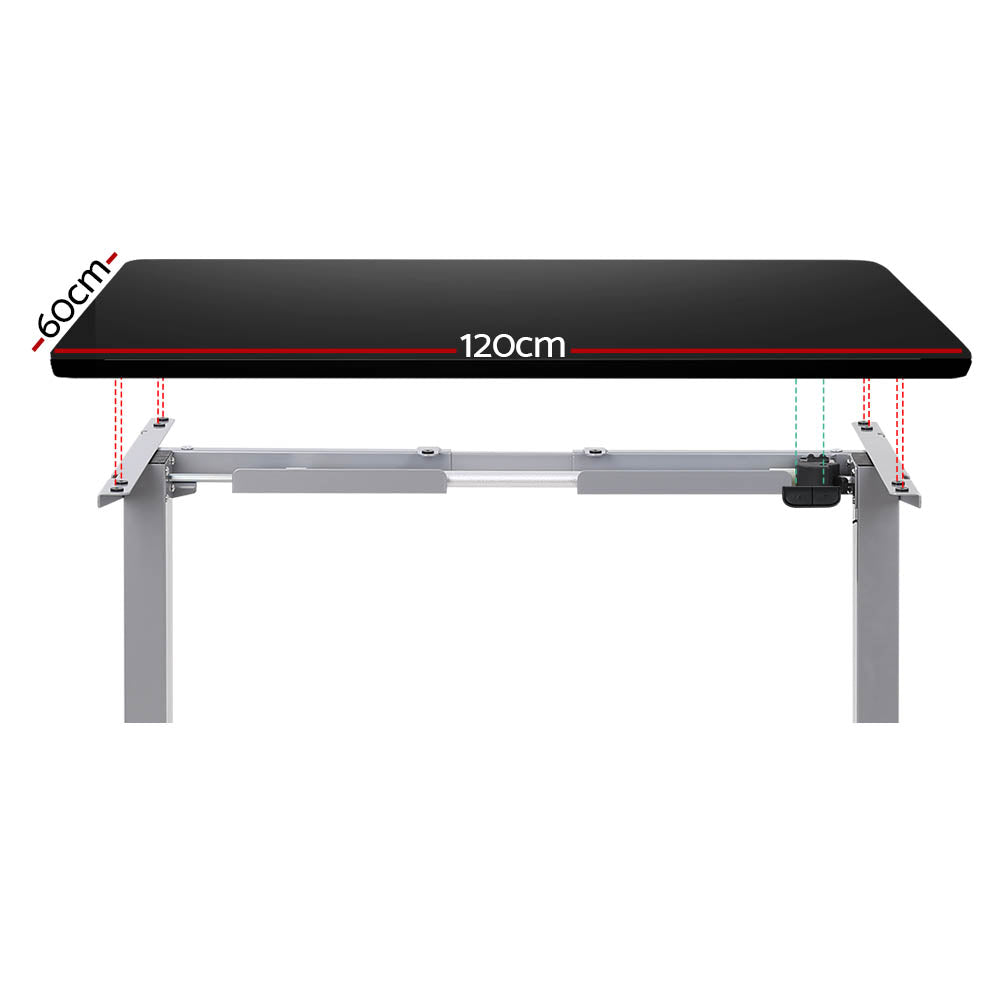 Artiss 120CM Motorised Standing Desk Black