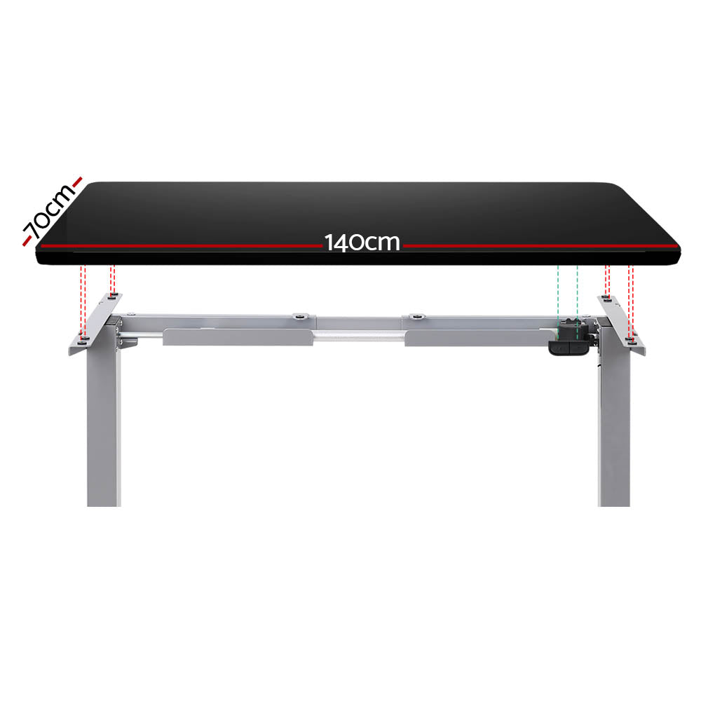 Artiss 140cm Motorised Standing Desk Black