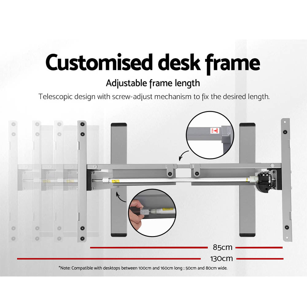 Artiss 140CM Motorised Standing Desk Walnut