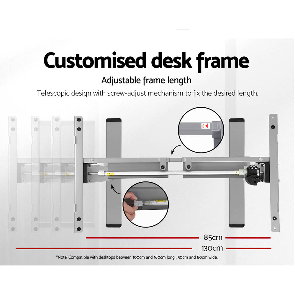 Artiss 120CM Motorised Standing Desk White
