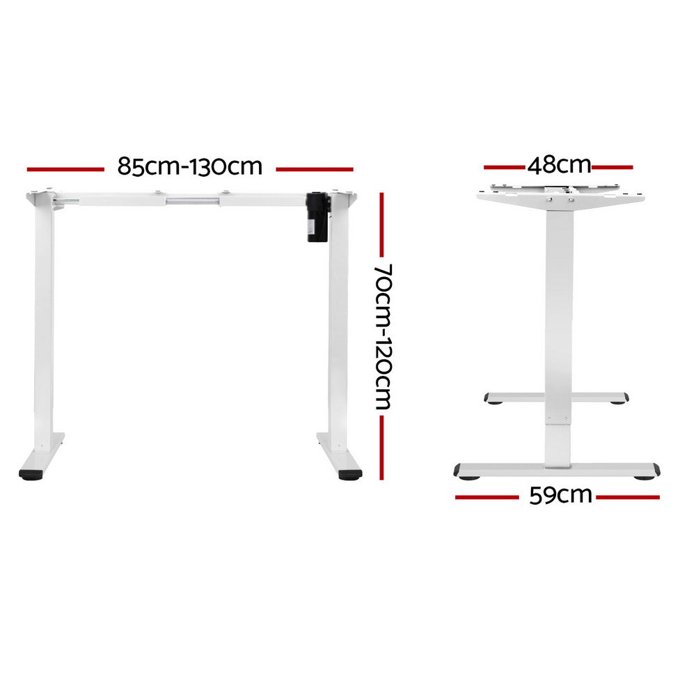 Artiss Motorised Desk Frame Height Adjustable 70KG Load White