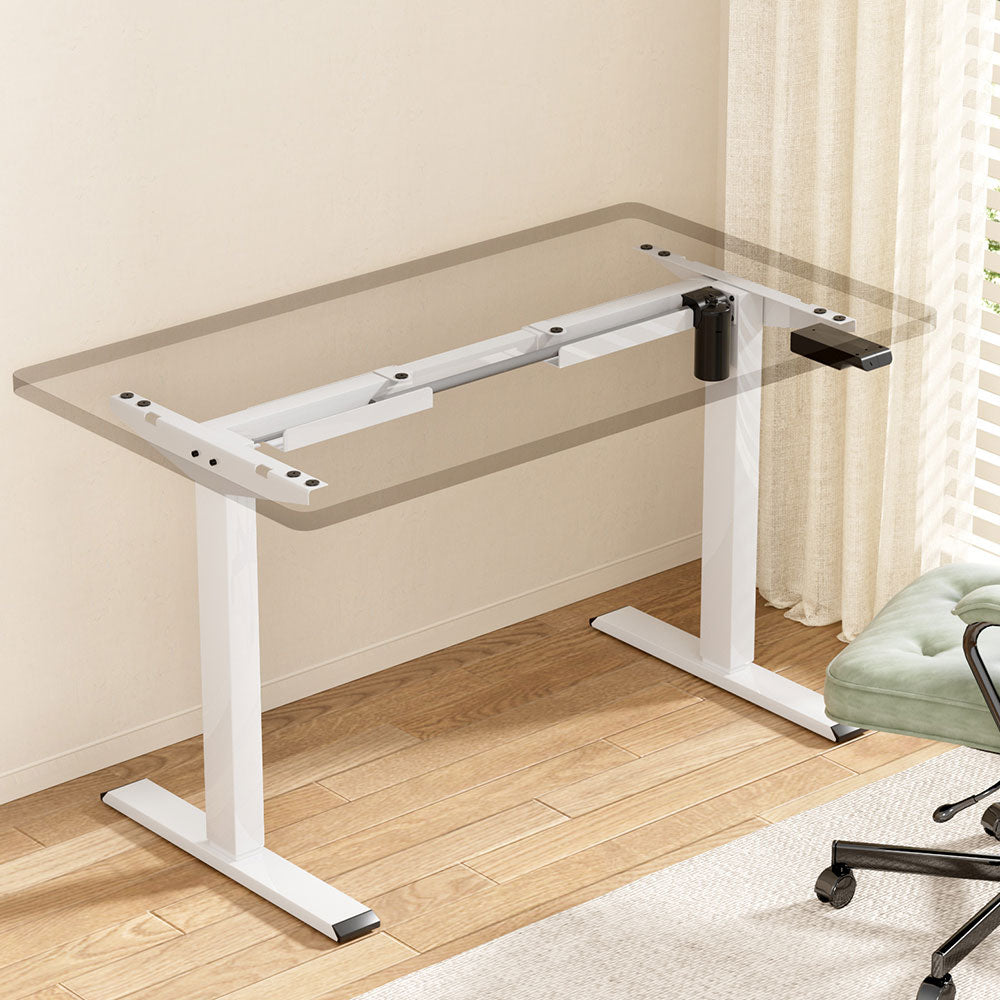 Artiss Motorised Desk Frame Height Adjustable 70KG Load White