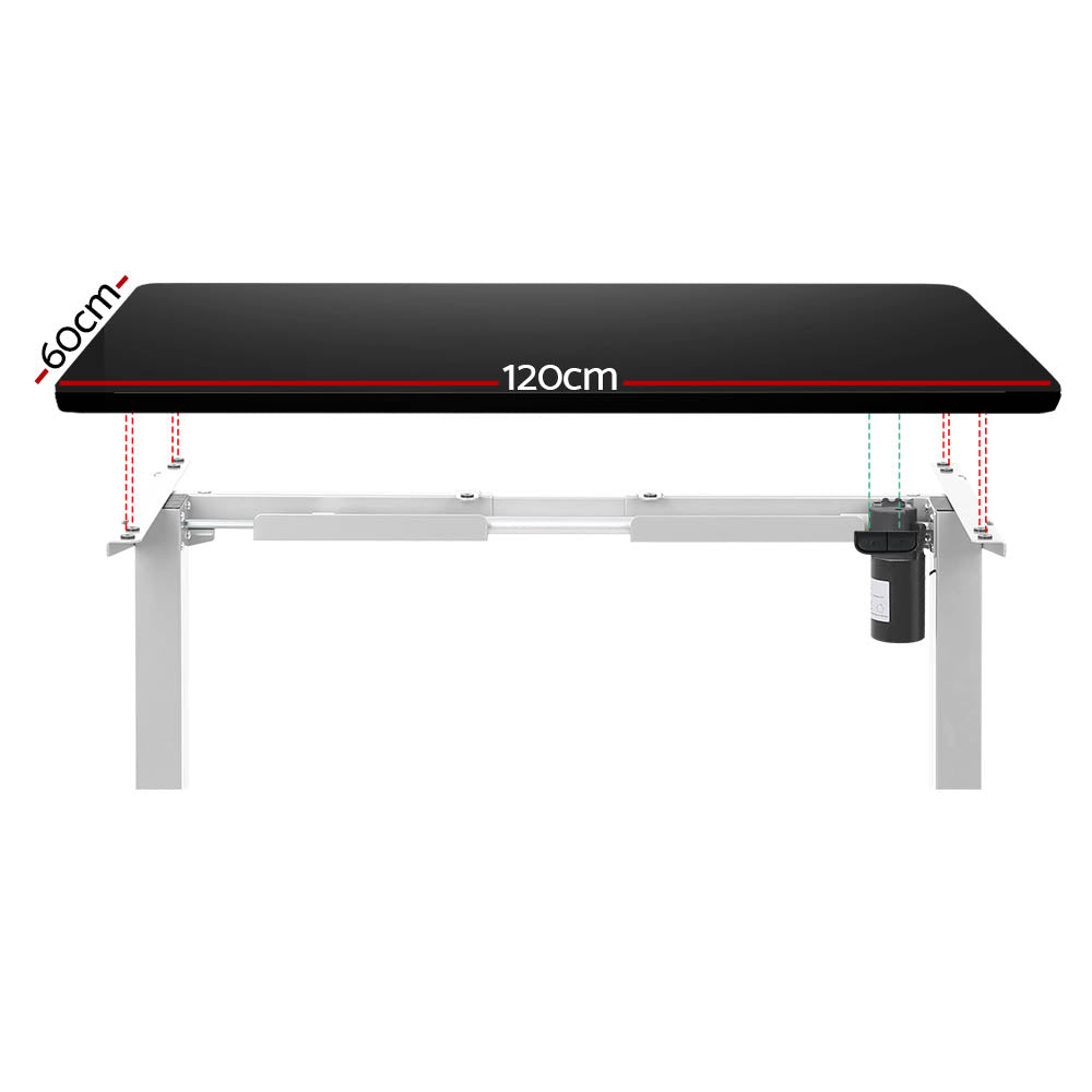Artiss 120CM Motorised Standing Desk Black