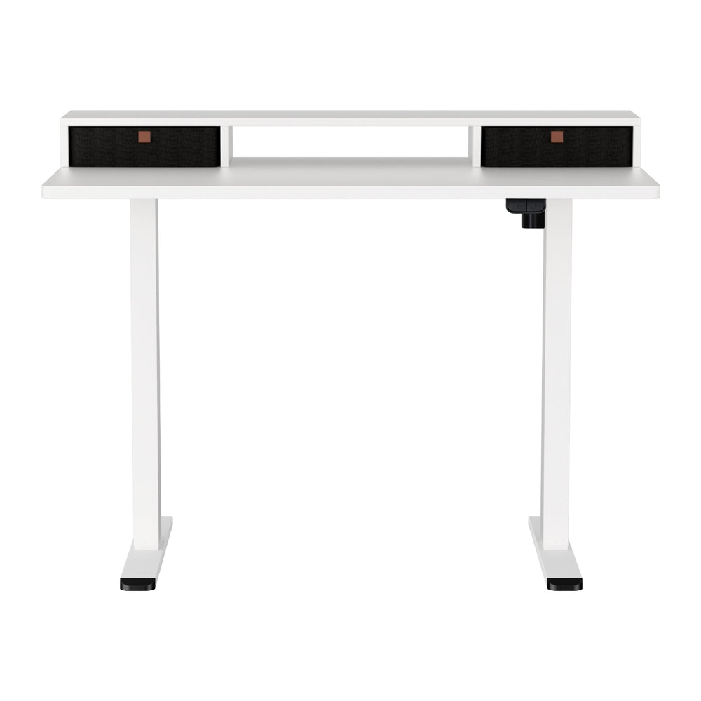 Artiss 120CM Electric Standing Desk with Storage Shelf White