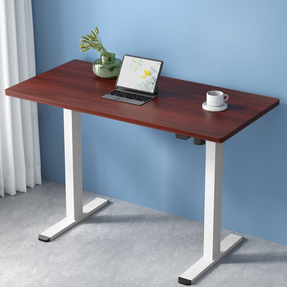 Artiss 120CM Motorised Sit-Stand Desk Walnut