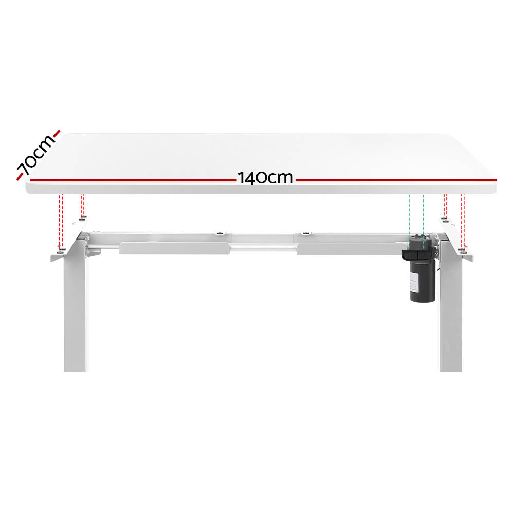 Artiss 140CM Motorised Standing Desk White