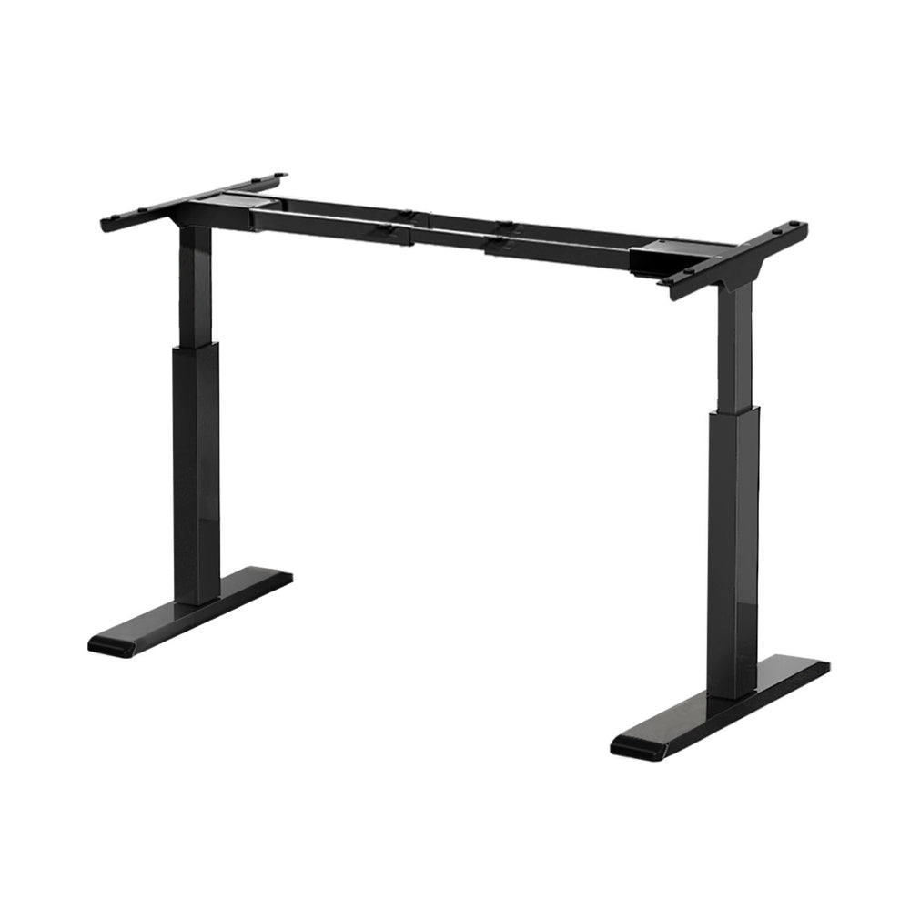 Dual Motor Black Standing Desk Frame Motorised Adjustable