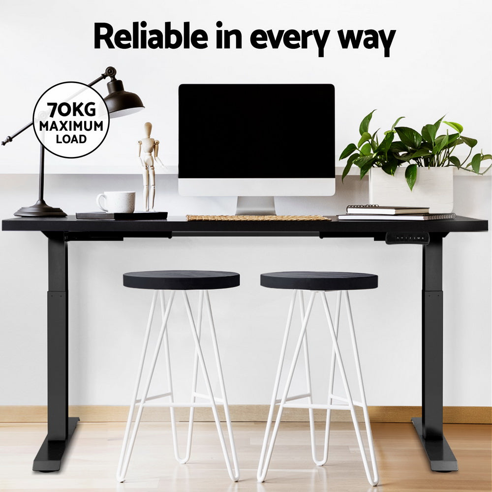 Artiss 140CM Motorised Standing Desk Dual Motor Black