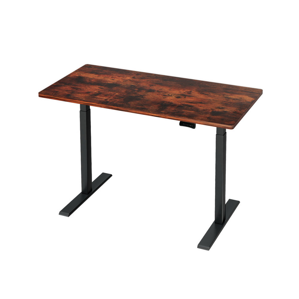 Artiss 120cm Standing Desk Dual Motor Rustic Brown