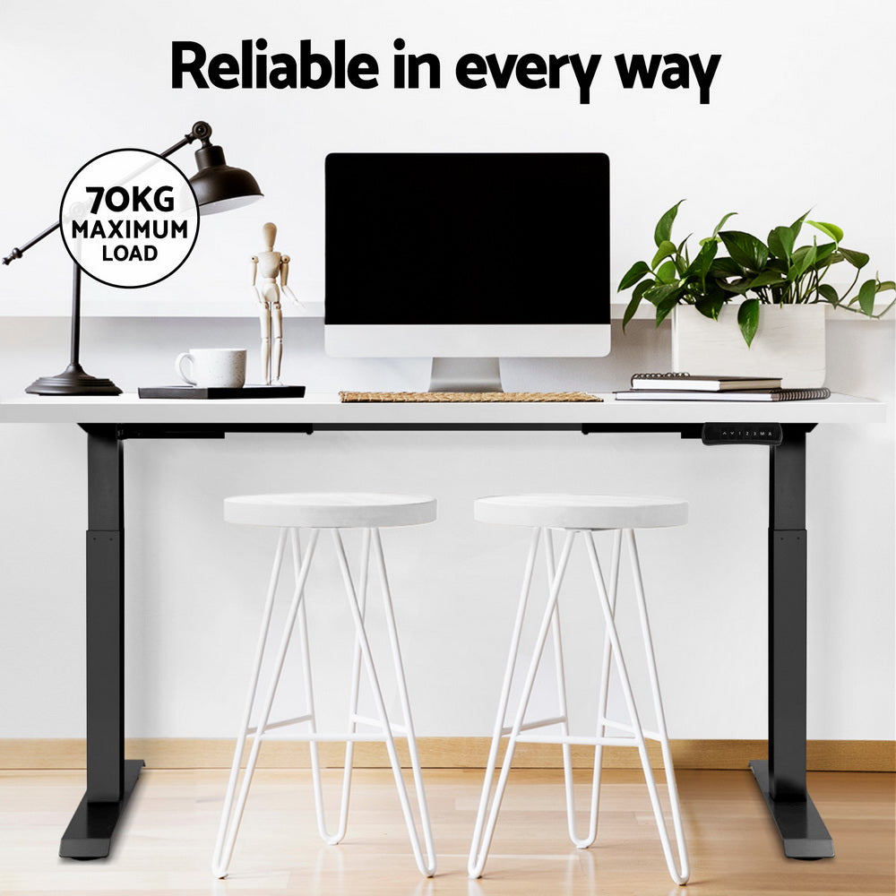 Artiss 140CM Motorised Standing Desk Dual Motor White