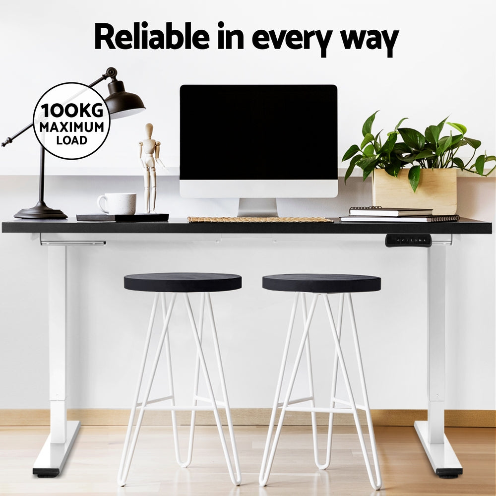 Artiss 140cm Motorised Standing Desk Dual Motor Black