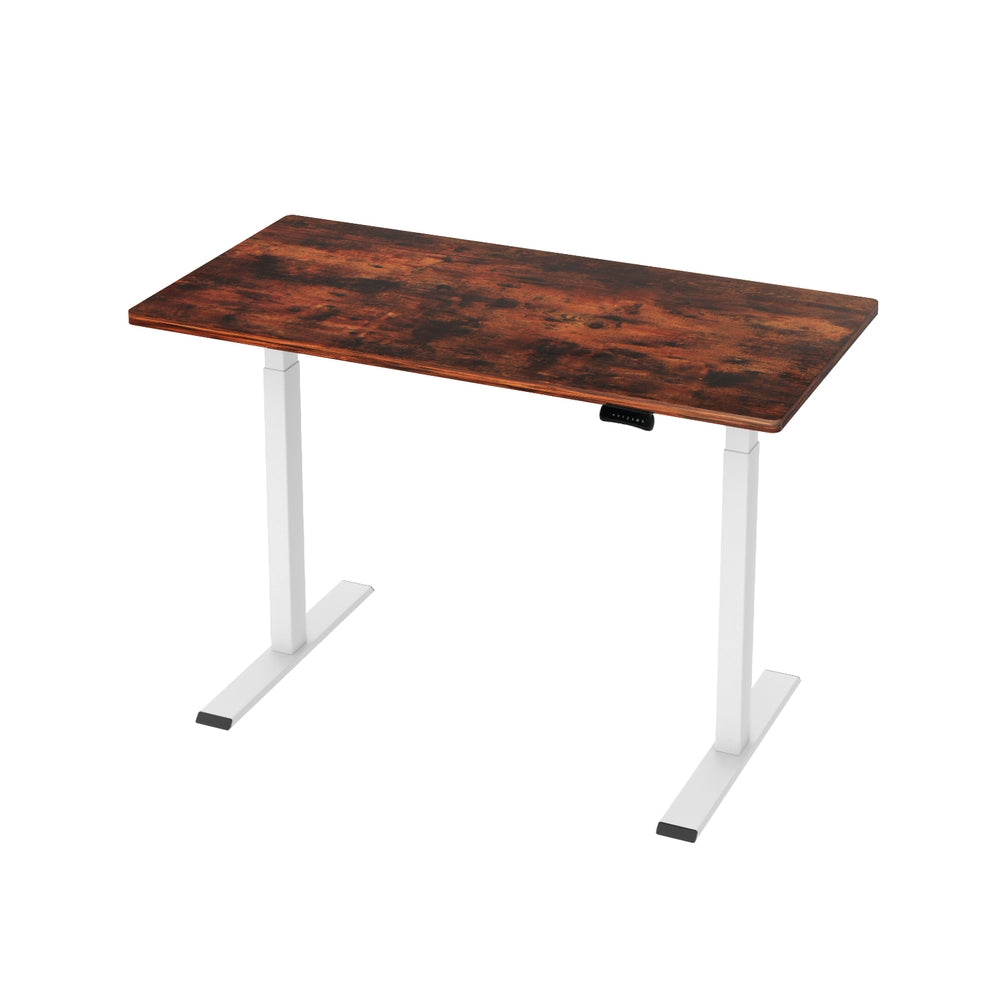 Artiss 120cm Motorised Standing Desk Dual Motor Rustic Brown