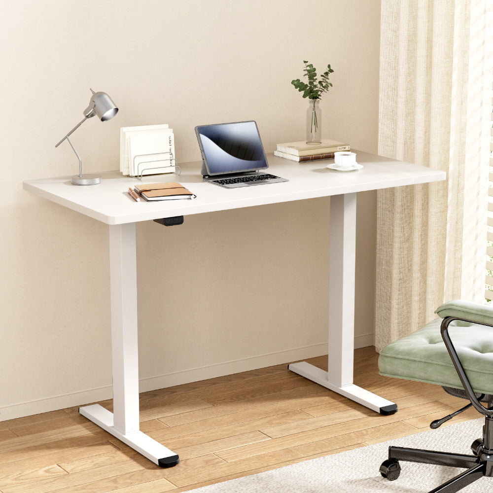 Artiss 140cm Motorised Standing Desk Dual Motor White