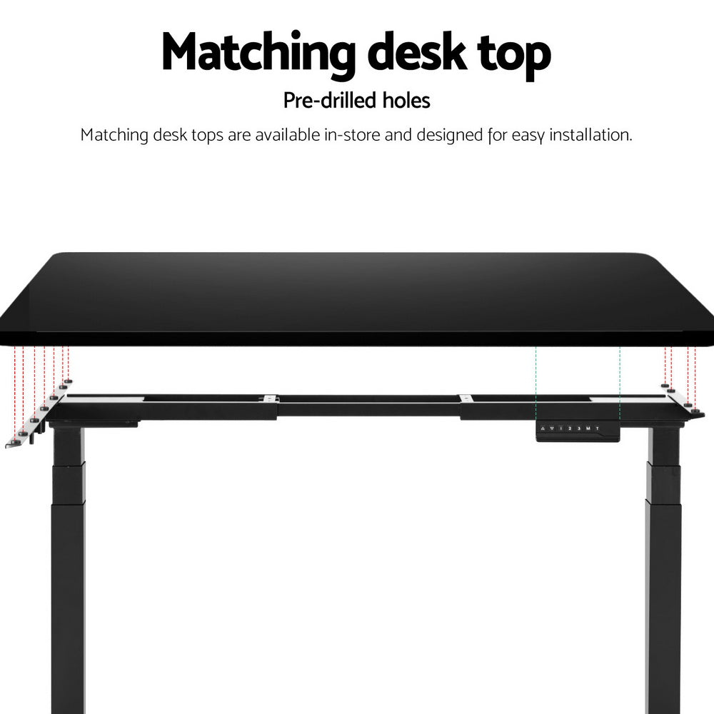 Artiss L-Shape Motorised Standing Desk Frame Black