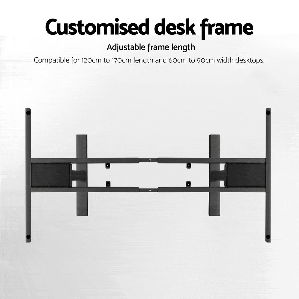 Artiss Dual Motor Standing Desk Frame Adjustable Black