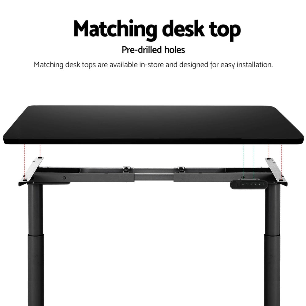 Artiss Dual Motor Standing Desk Frame Adjustable Black