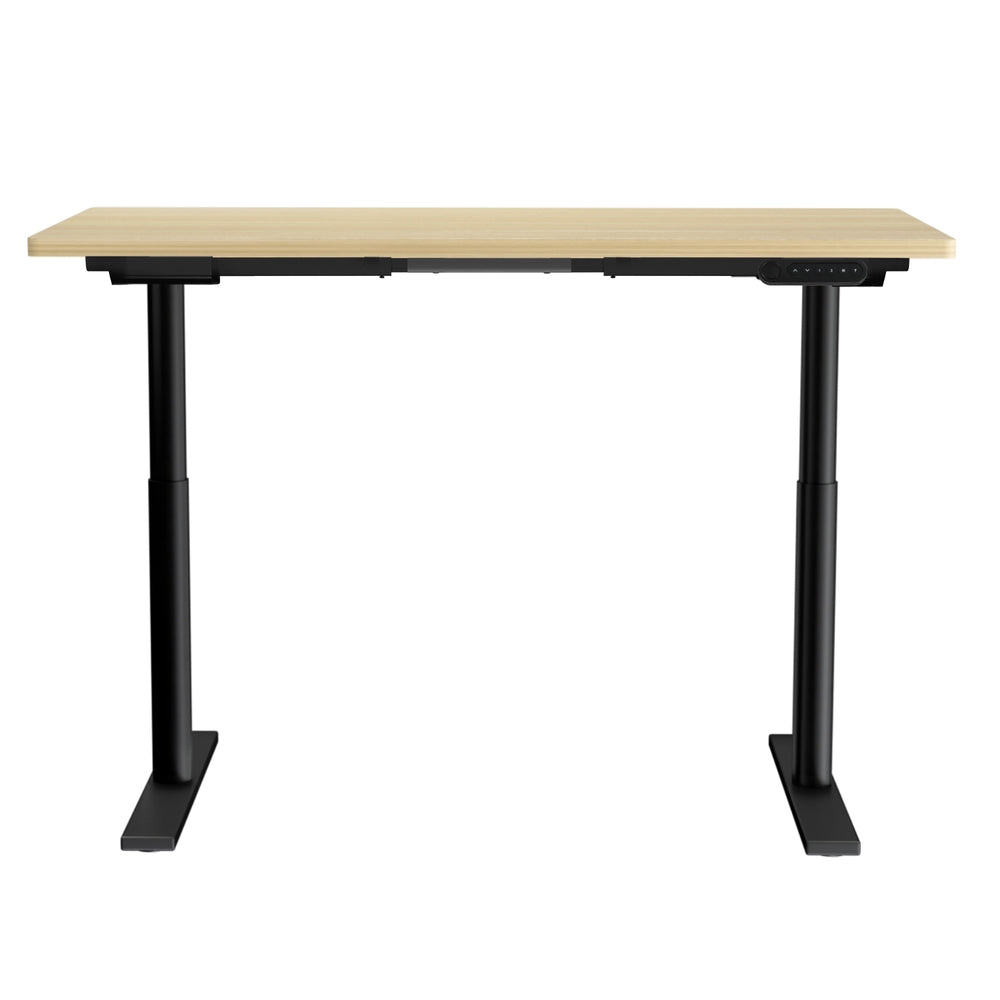 Artiss 120CM Motorised Standing Desk Dual Motor White Oak